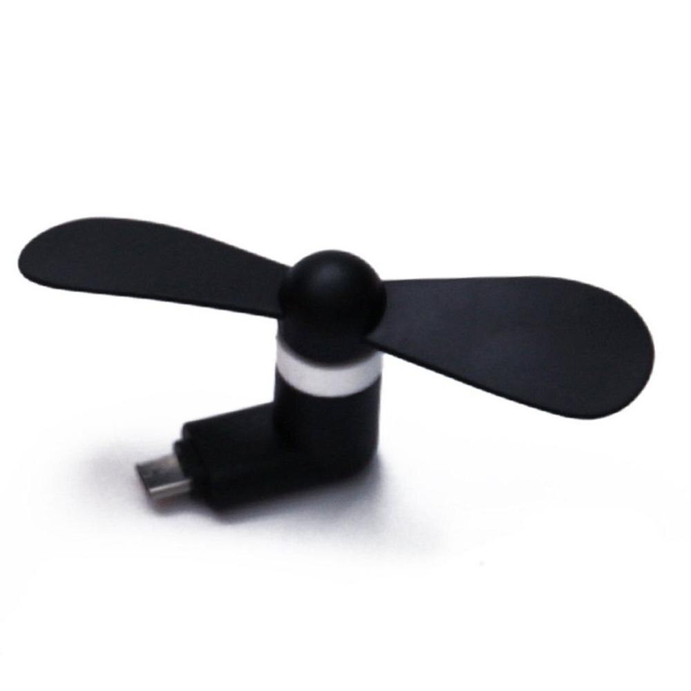 Mini Tragbare Kühlen Mikro USB Fan 5V 1W praktisch USB Fans Niedrigen Stimme Für Android Telefon USB netzteil: schwarz