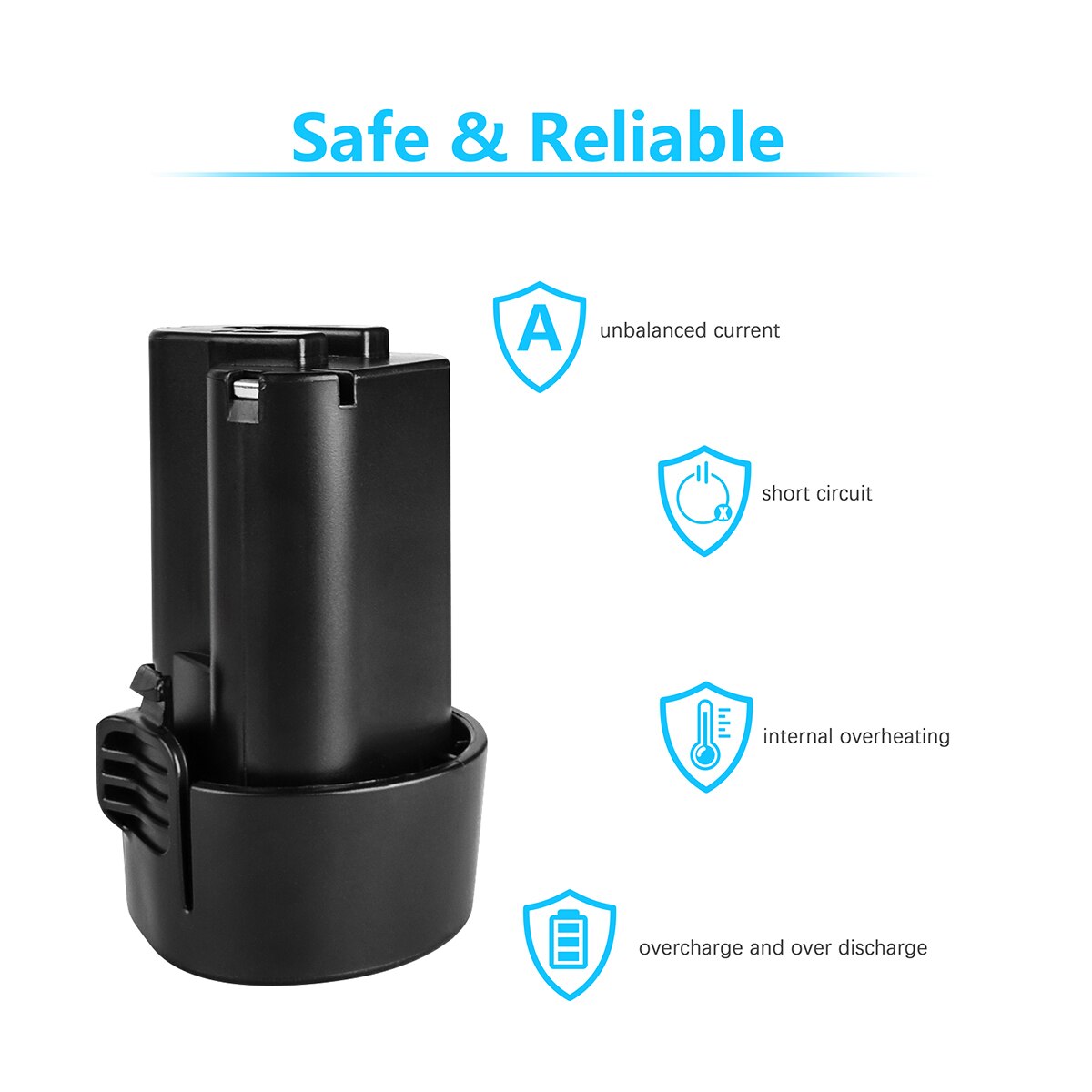 Turpow 3000 mah oppladbart batteri for makita  bl1013 bl1014 bl 1013 bl 1014 lct 203w 194550-6 194551-4 10.8v li-ion batteri