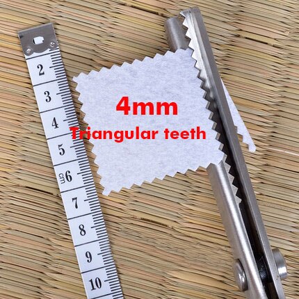 Sewing Cut 23.5cm Zig Zag Dressmaking Tailor Leather Handicraft Fabric Shear Pinking Scissor Textile DENIM DIY Upholstery Tool s: 4mm Triangular