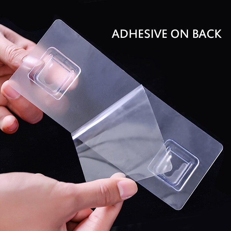 10Pcs Glue Hooks Plastic Adhesive Hook Wall Sticky Mount Hanger Rack Double-sided Paster Waterproof Hook Kitchen Bathroom Hook