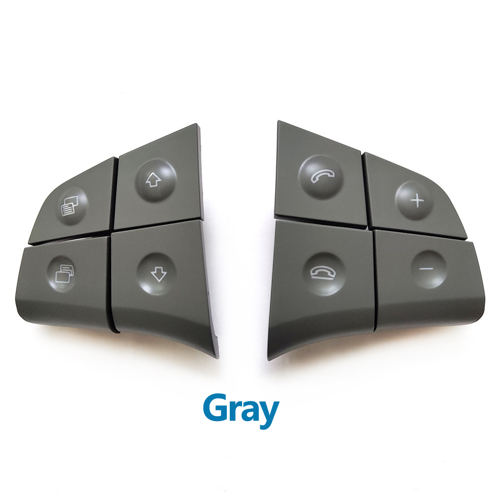Kit de boutons de volant multifonctions pour voiture, clés de commande de téléphone, pour Benz W164 ML GL300/350/400/450, 2006,: Gray