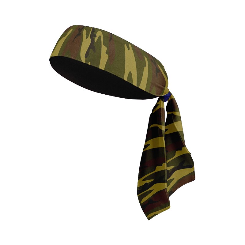 Camouflage Sports Head Band for Men Outdoor Cycling Running Tennis Absorbent Sweat Headband Fitness Compression Hair Headband: Style2