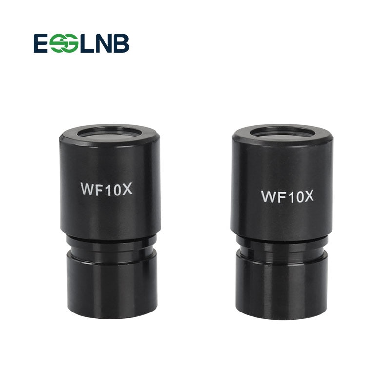 WF10X One Pair Microscope Eyepieces Biological Stereo Microscope Accessory Wide Angle Lens 23.2mm