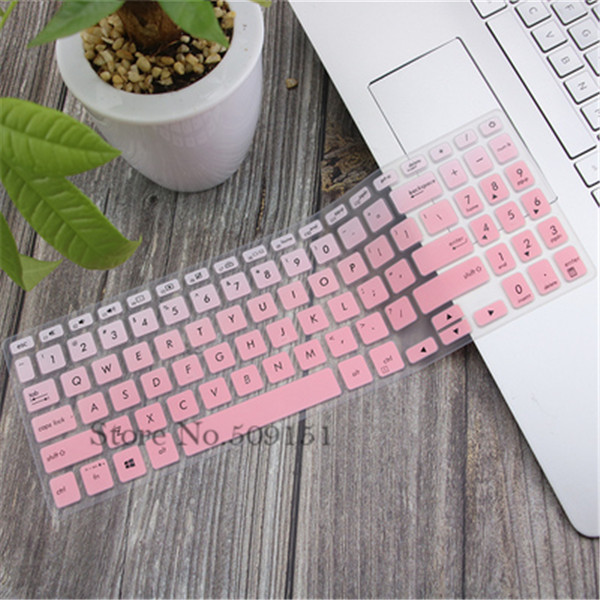 For Asus Vivobook 15 ASUS VivoBook 15 M515UA M515U M515D M515DA M515 DA 15.6 Inch Silicone Laptop Keyboard Cover Skin Protector: Gradual pink