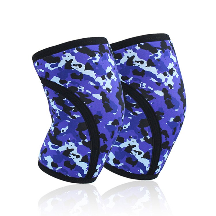 1 Pair Knee Brace 7mm Neoprene Thick Compression Knee Sleeves for Weight Lifting Squat Crossfit Training Joint Support Knee Pads: Blue / M