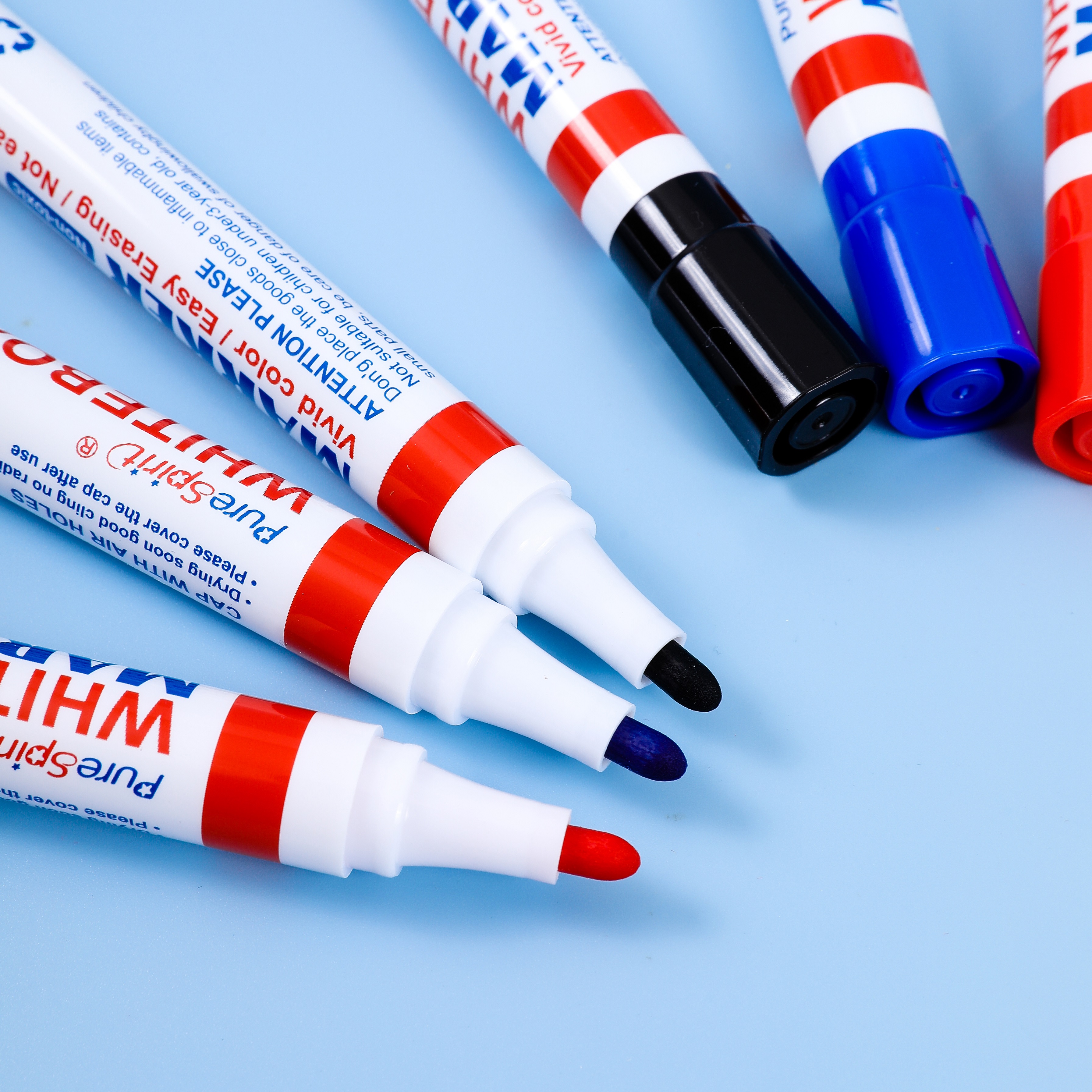 Pennarello per lavagna bianca da 10 pezzi, pennarello per lavagna nera blu rossa per ufficio scolastico