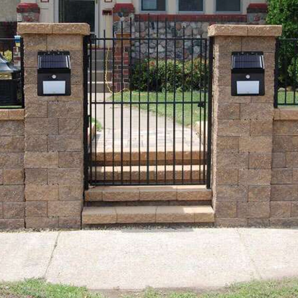 Outdoor Solar Wall Lamp Waterproof PIR Motion Sensor Solar Powered Spotlight Sunlight Street Light Outdoor Home Light