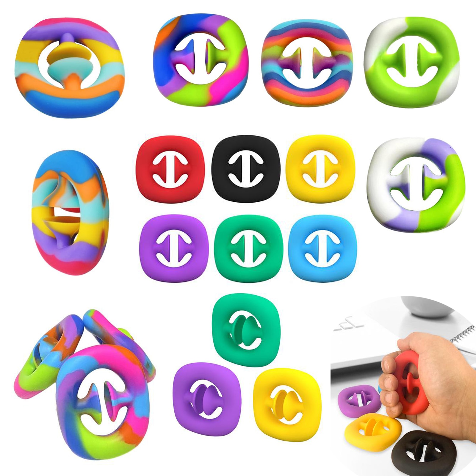 Fidget Toys Stress Ball Finger Hand Grip Stress Reliever Toy Adults Child Funny Anti-stress Fidget Reliver Stress Pinching Ball