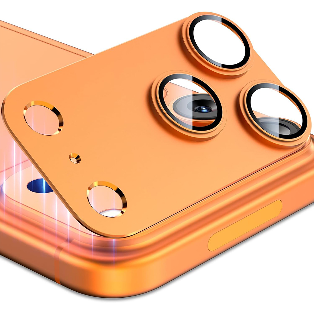 Metal Glazen Camera Lens Beschermkap Voor iPhone 17 Pro Max 17 Air 17 Plusi 17Pro Bescherming Ziai Telefoon Accessoires Zwart: Oranje / Bundel3