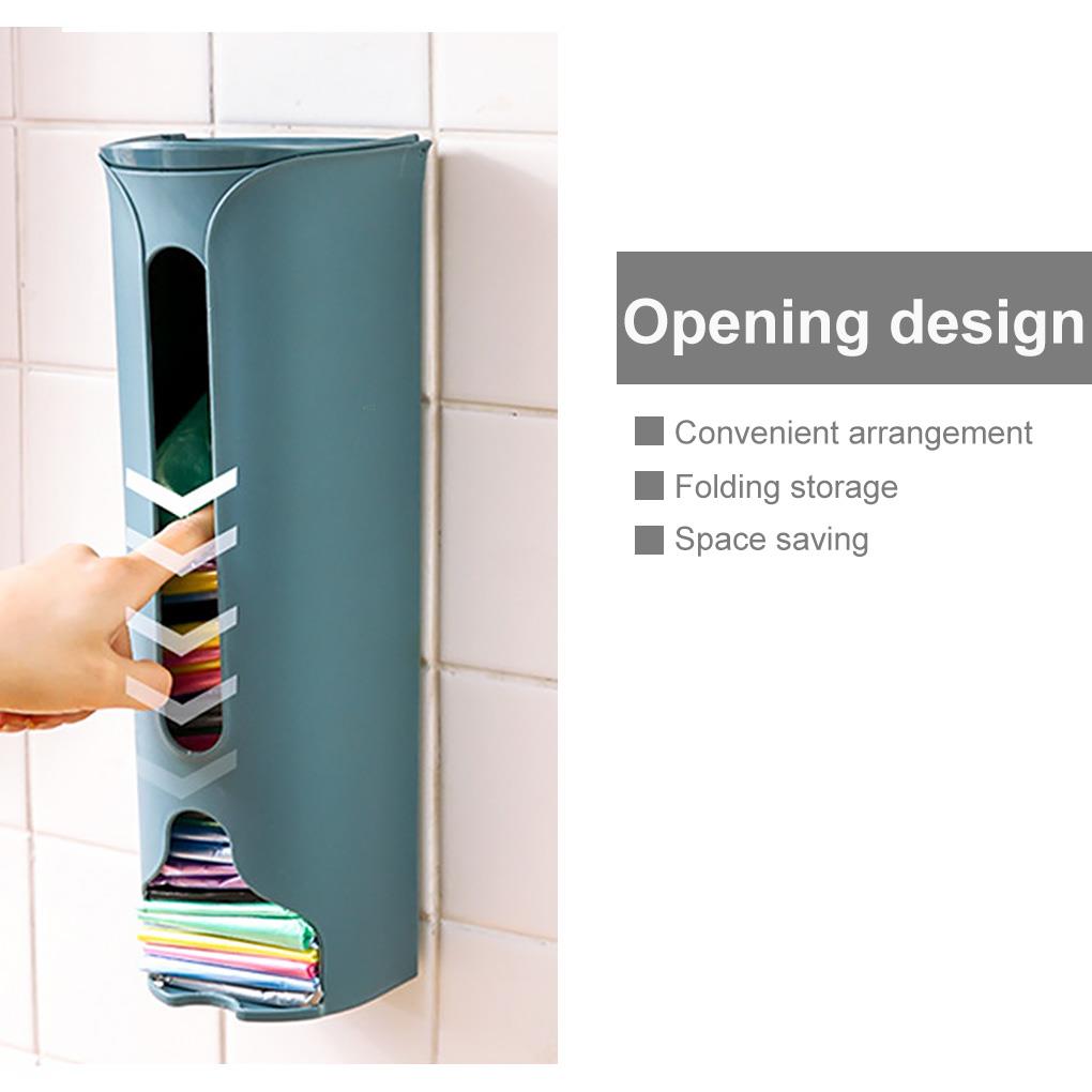 Keuken Muur Gemonteerde Plastic Zak Opslag Houder Vuilnis Pouch Saver Organisator Dispenser