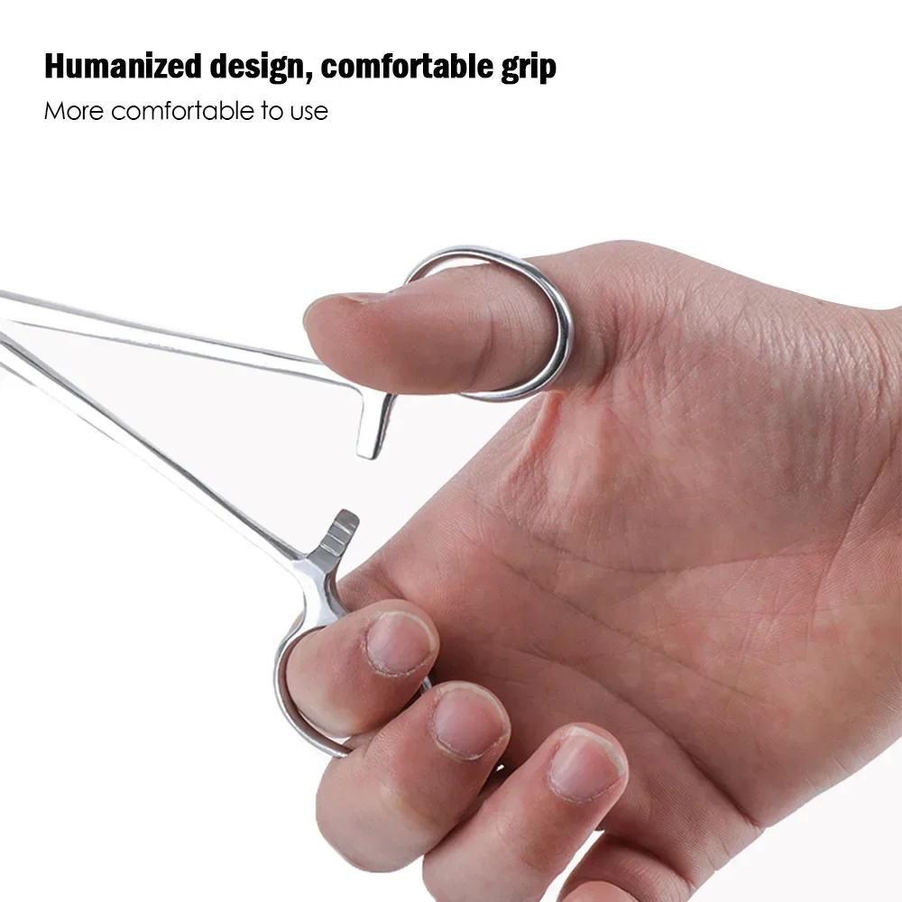Roestvrij staal gebogen punt en rechte punt pincet Vergrendelingsklemmen Hemostatische arteriële pincet Klem Vishaaktang