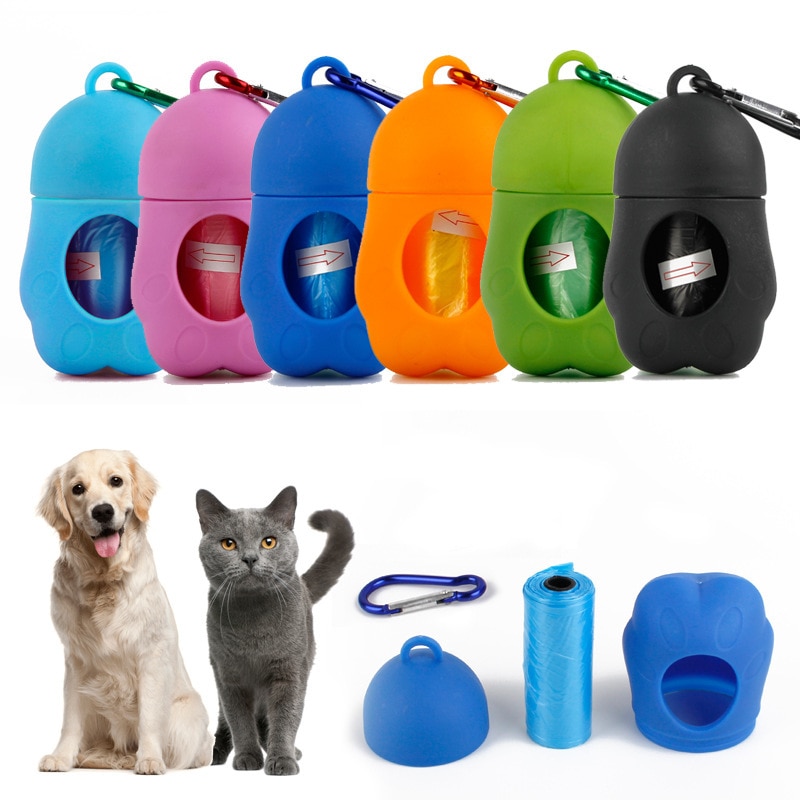 Pet Waste Bag Dispenser Dog Waste Bag Holder Plastic Garbage Poop Bag Dispenser Carrier Case Poop Bag Storage Dog Pet Supplies