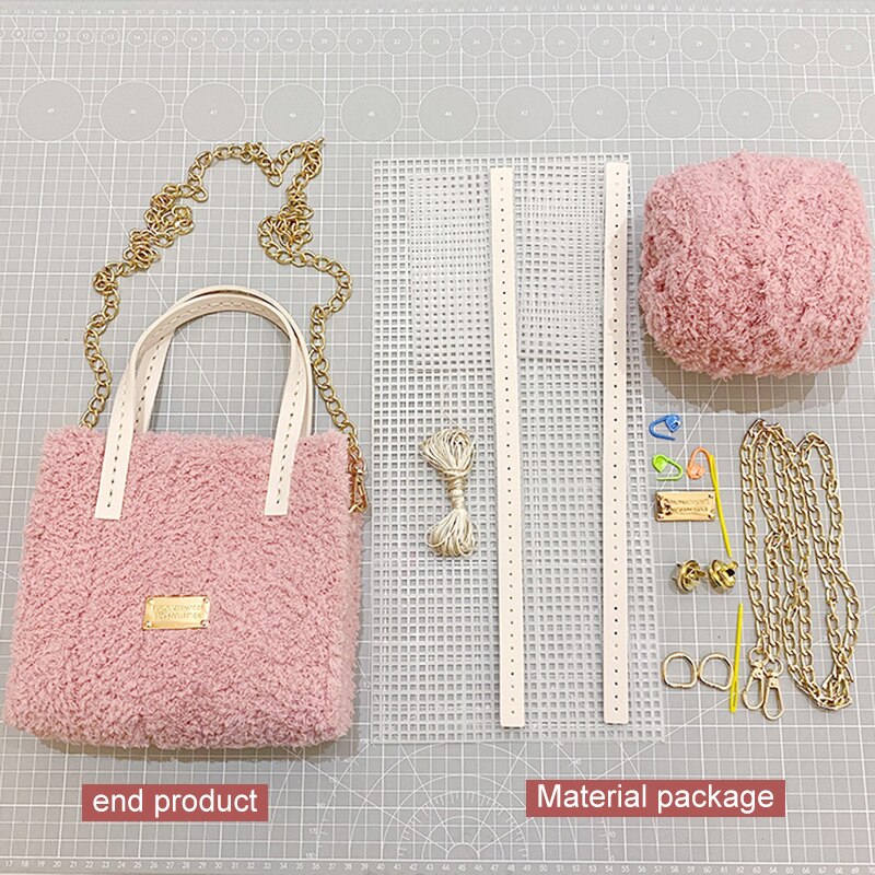 Creatieve Weven Zak Diy Handwerk Tas Maken Materialen Klink Haak Mesh Doek Wol Zakken Praktische Tas Maken Naaien Accessoires