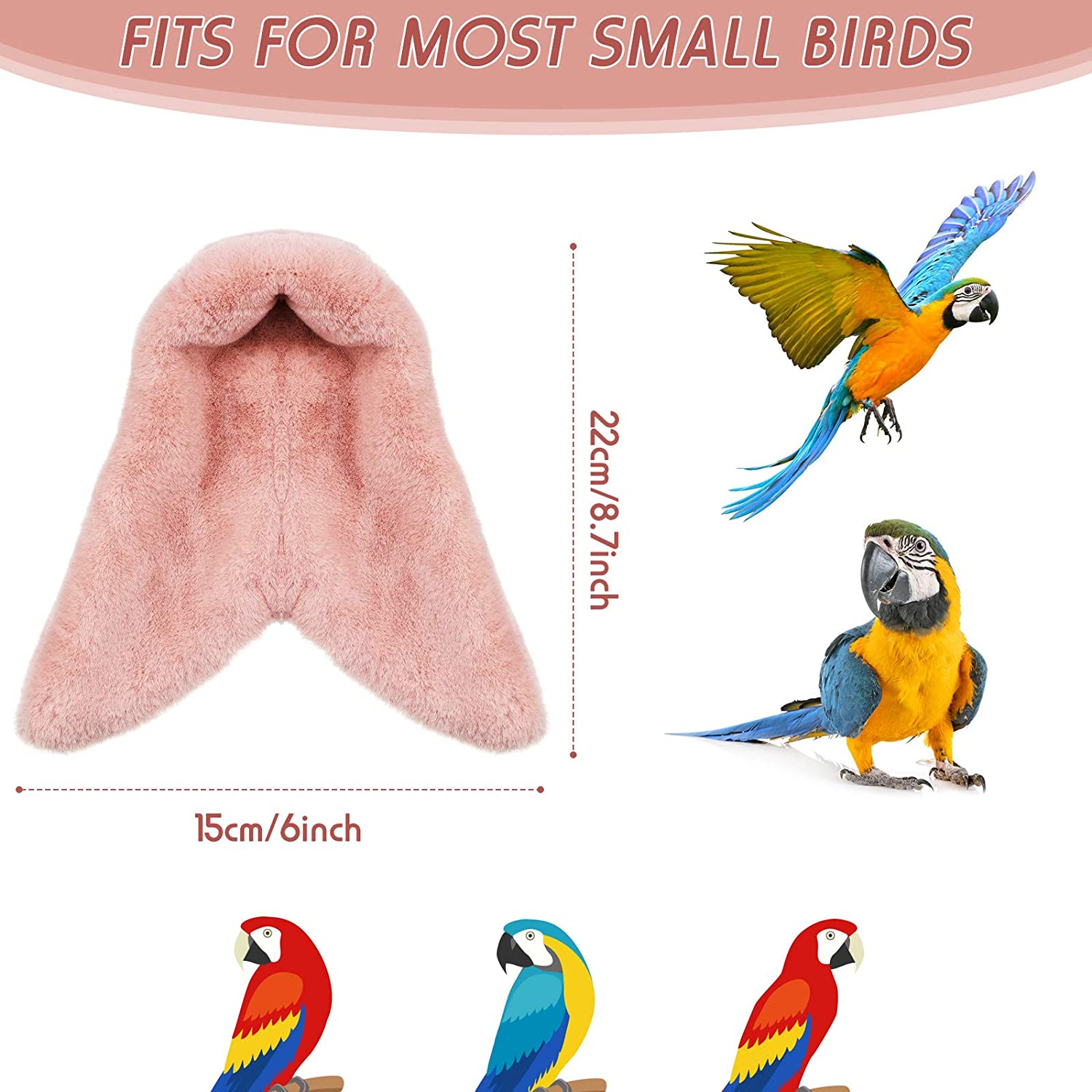 Pieces Cozy Corner Fleece Bird Blanket Parrot Cage Snuggle Hut Warm Bird Nest Hanging Hammock Toy Plush Bedding for Parakeet