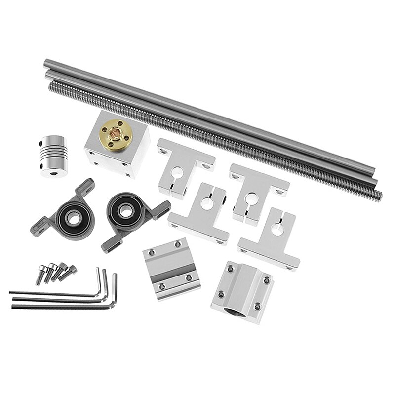 D8mm 8mm Horizontal Double Track Lead Screw Coupling Bearing & Linear Shaft Optical Axis Bearing Set