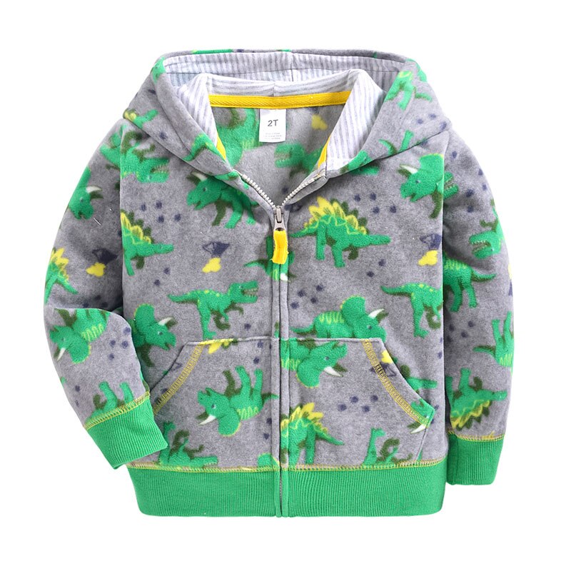 Vår höst babykläder pojkar flickor hoodie polar fleece casual sweatshirt jacka för pojkar barn barn sport hoodies: F / 24m
