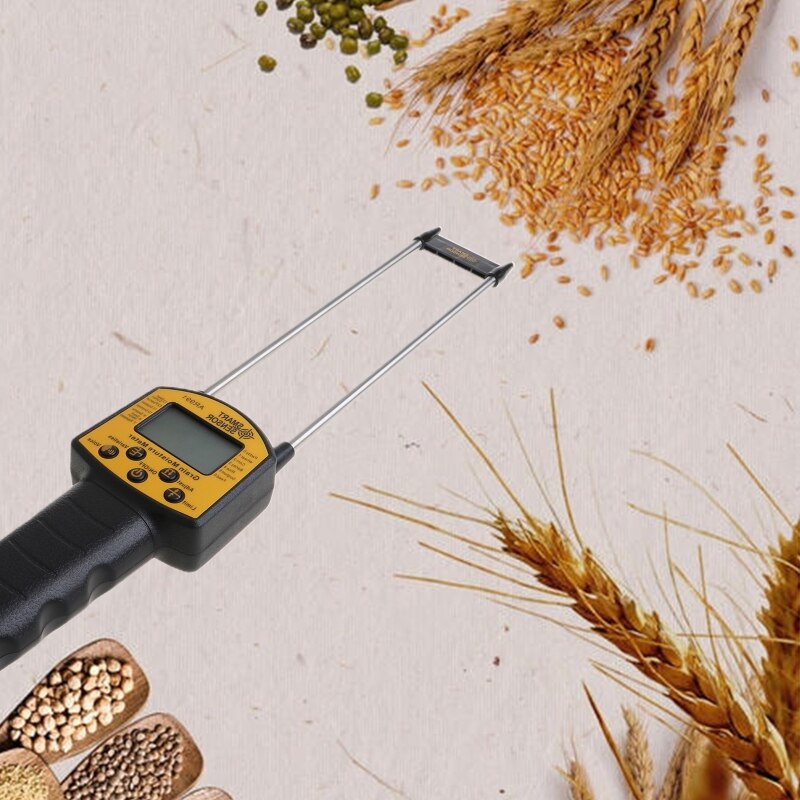 Medidor de humedad de grano con pantalla Digital LCD, Sensor inteligente con sonda para maíz, trigo, arroz, harina de trigo, forraje, semilla de colza
