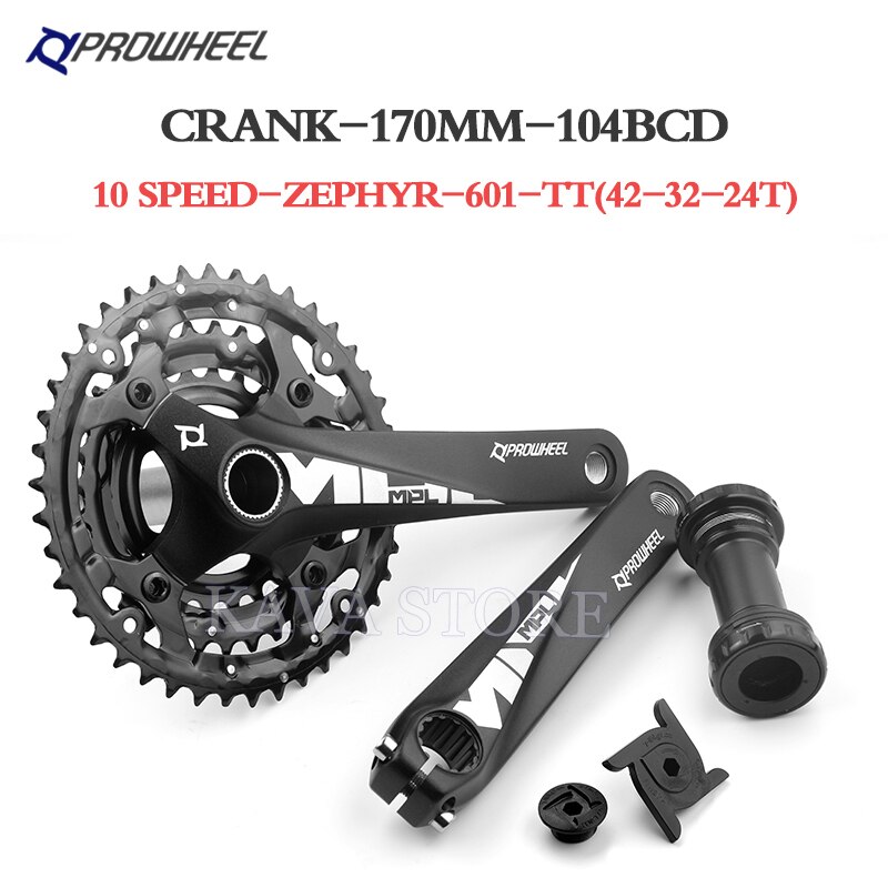 Prowheel Bicycle mtb 10/11 speed Crankset 170MM With Sprockets Bottom bracket BB 36-26T 42-32-24T Mountain Bike Crank Set