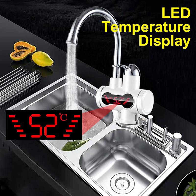 3000W sofortig Elektrische Dusche Wasser Heizung Heißer Wasserhahn 3S schnelle Heizung 360 ° Drehbare Küche Heizung klopfen doppelt Isolation & Sicher