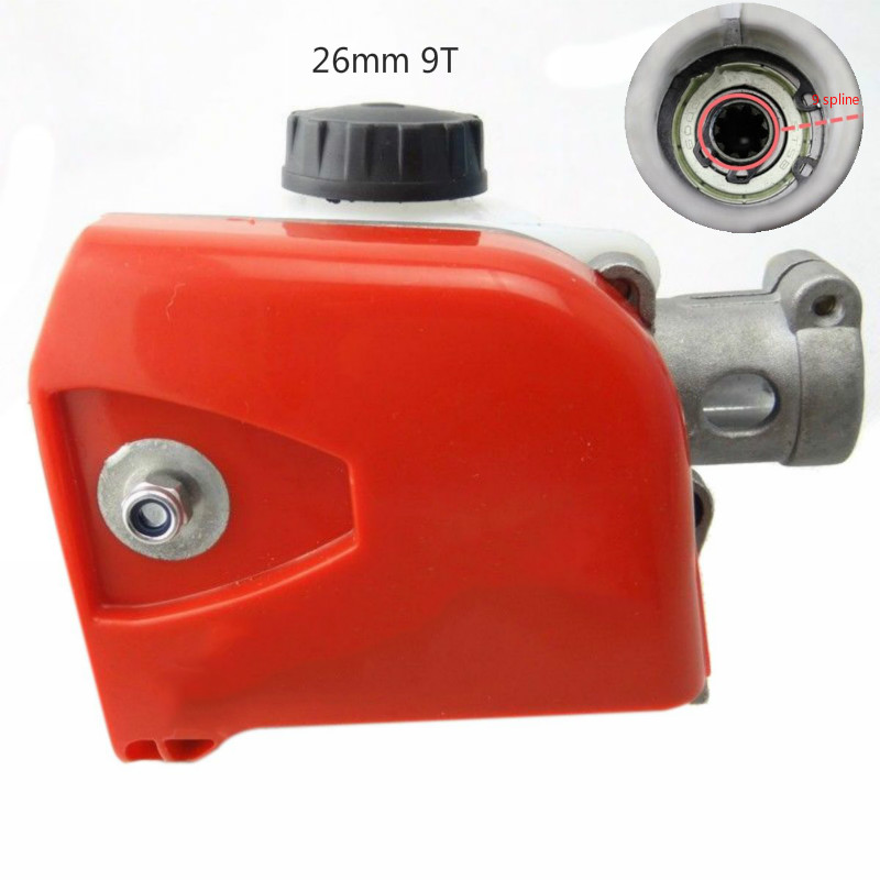 26mm/28mm 7/9 Spline Tree Chainsaw Gearbox Gear Head Pole Saw Replacement Part Forestry High Branches Garden Gearhead Cutter: 26mm 9T