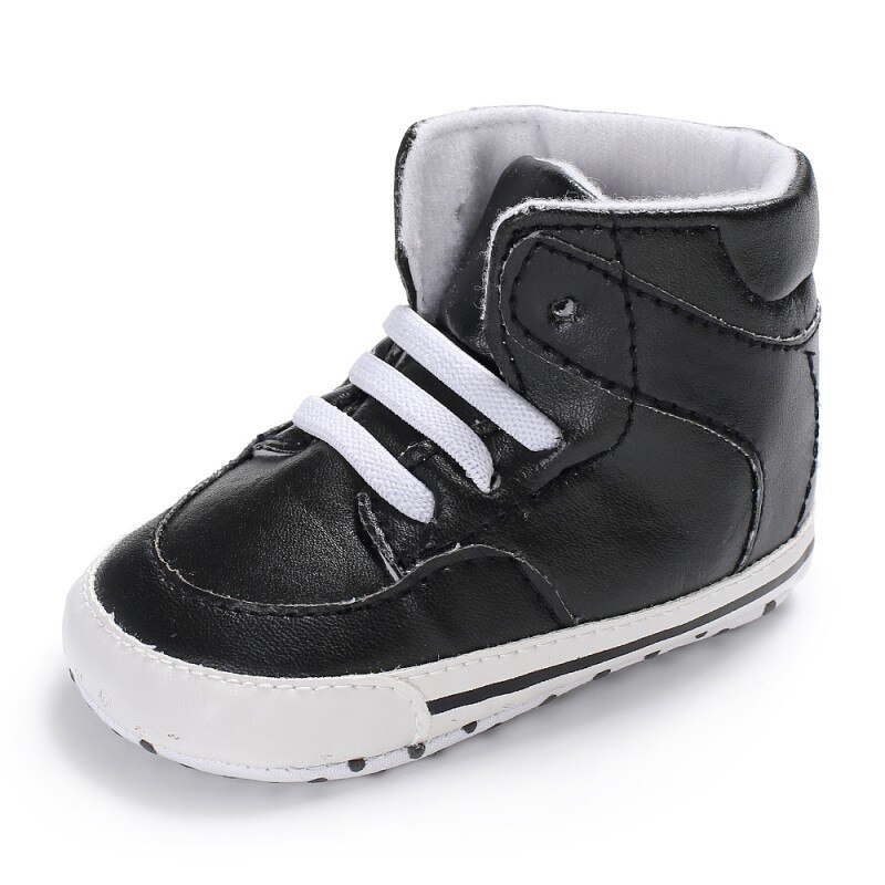 Winter Baby Infant Boots Baby Boys PU Lace-up Waterproof Booties Casual Non-slip Toddler Baby Shoes: B / 13-18 Months