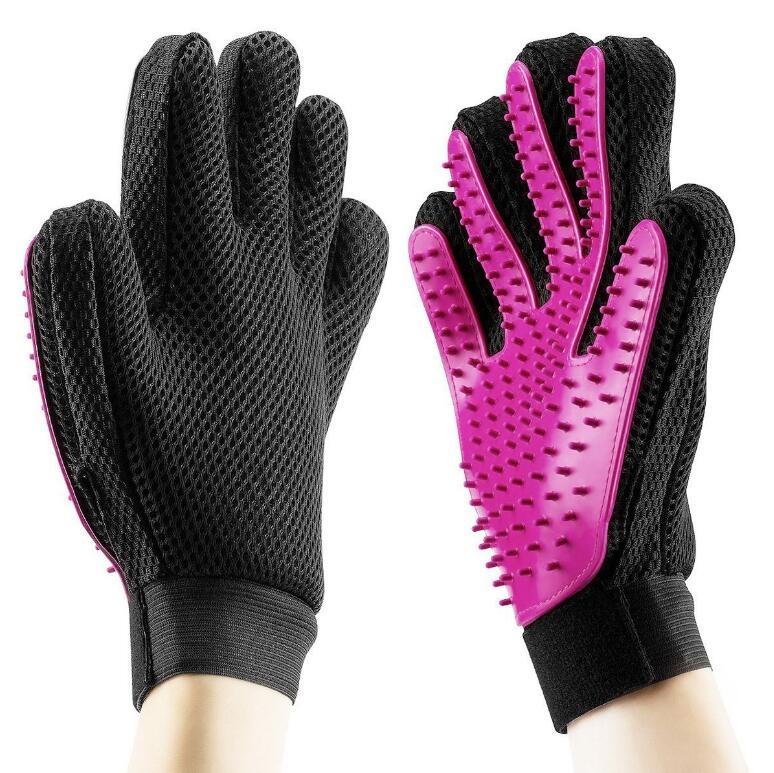 1 Stück Körperpflege Haustier Handschuhe Silikon Massage Bürste Handschuh Kämmen mit Hund und Katze Haar Silikon Haustier Lieferungen