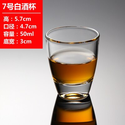 1PCS Mug Crystal Cup Shot Toughened Glass Cup High Spirits White Wine glasses Drinking Thick Bottom Liquor whisky: 07