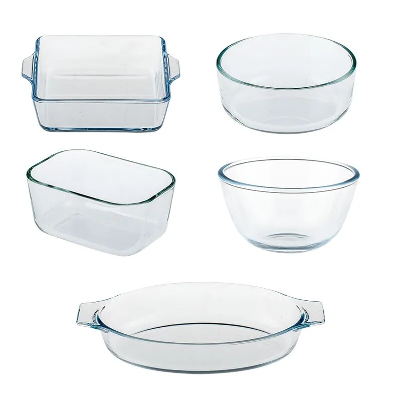 Plato de vidrio templado para el hogar, placa creativa para hornear, plato de arroz, plato de verduras, horno microondas, plato especial Rectangular para pescado