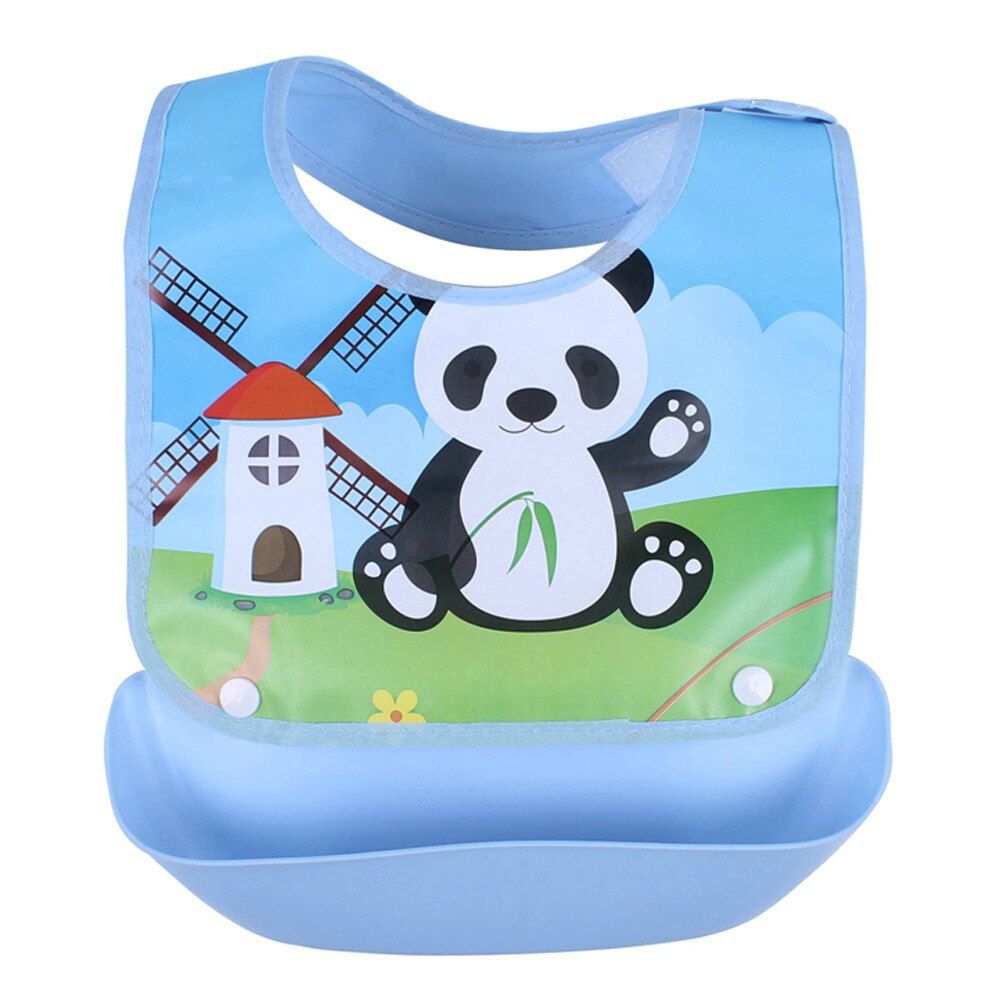 Slabbers Waterdichte Siliconen Voeden Baby Speeksel Handdoek Pasgeboren Cartoon Schorten Slabbers Afneembare Doeken Bandana 1226: L