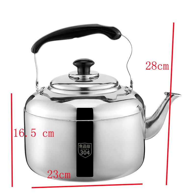 304 Rvs Thee Pot Koffie Koude Geluid Water Pot Ketel Grote Capaciteit Thuis Keuken Thee Water Brandende tool: 6L