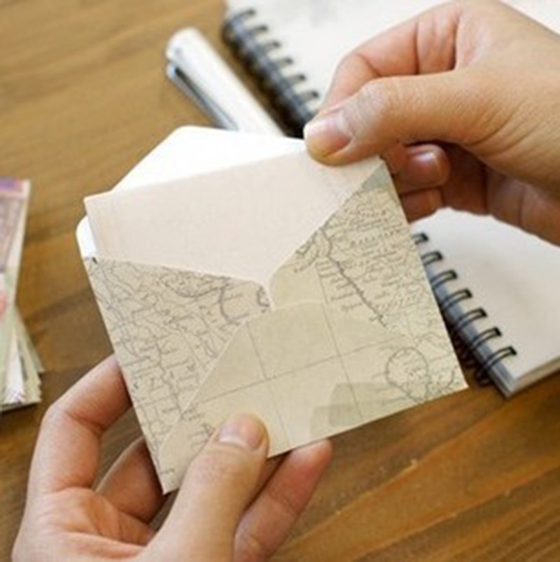 12 stk/parti 12 designs papir kuvert søde mini konvolutter vintage europæisk stil til kort scrapbooking 03210