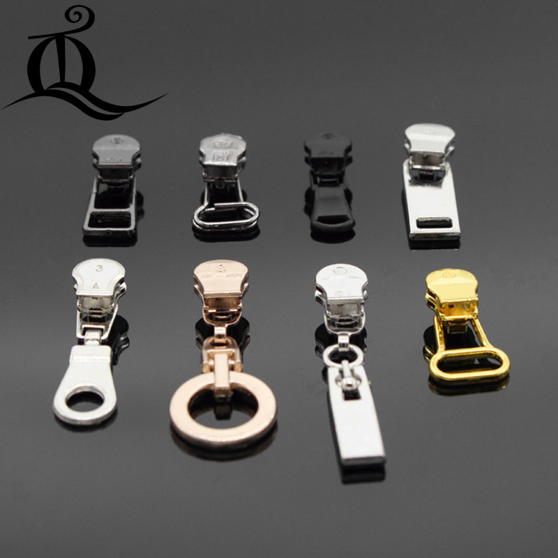 5 stücke 3 # mix perle zipper reparatur kits zipper pull Metall zipper slider,zipper kopf, Kleid, tasche und koffer zubehör, kleidung, b