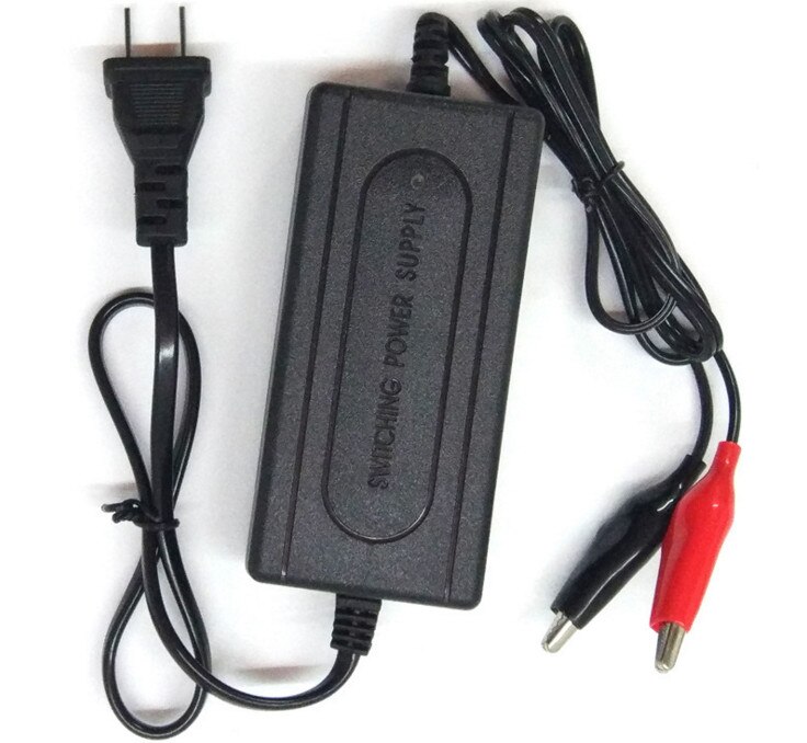 Black Short Circuit Protection 12 V 2A Sealed Lead Acid Rechargeable Automatic Battery Charger Per Car Truck Motorcycl
