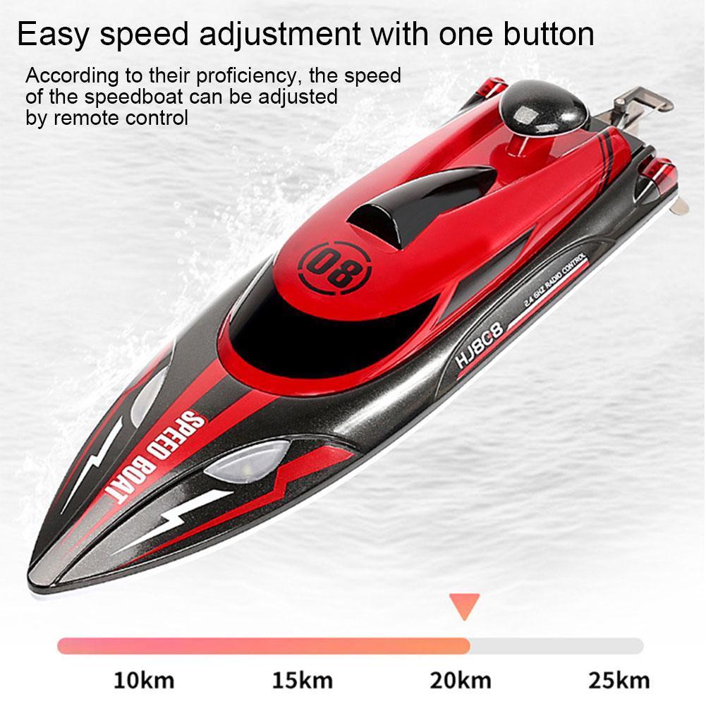 HJ808 Remote Control Speed Boat Remote Control Boat Navigation 2.4G Competitive Water Electric Model Toy Children's E0N9