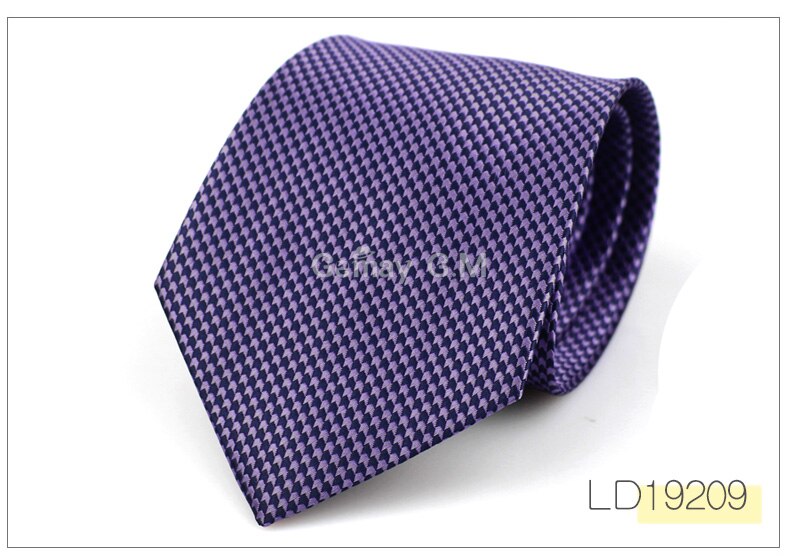 Klassiske mænd slips til erhvervslivet formelt bryllups slips til mænd 8cm striber prikker hals slips jakkesæt halsbeklædning jacquard slips: Ld19209