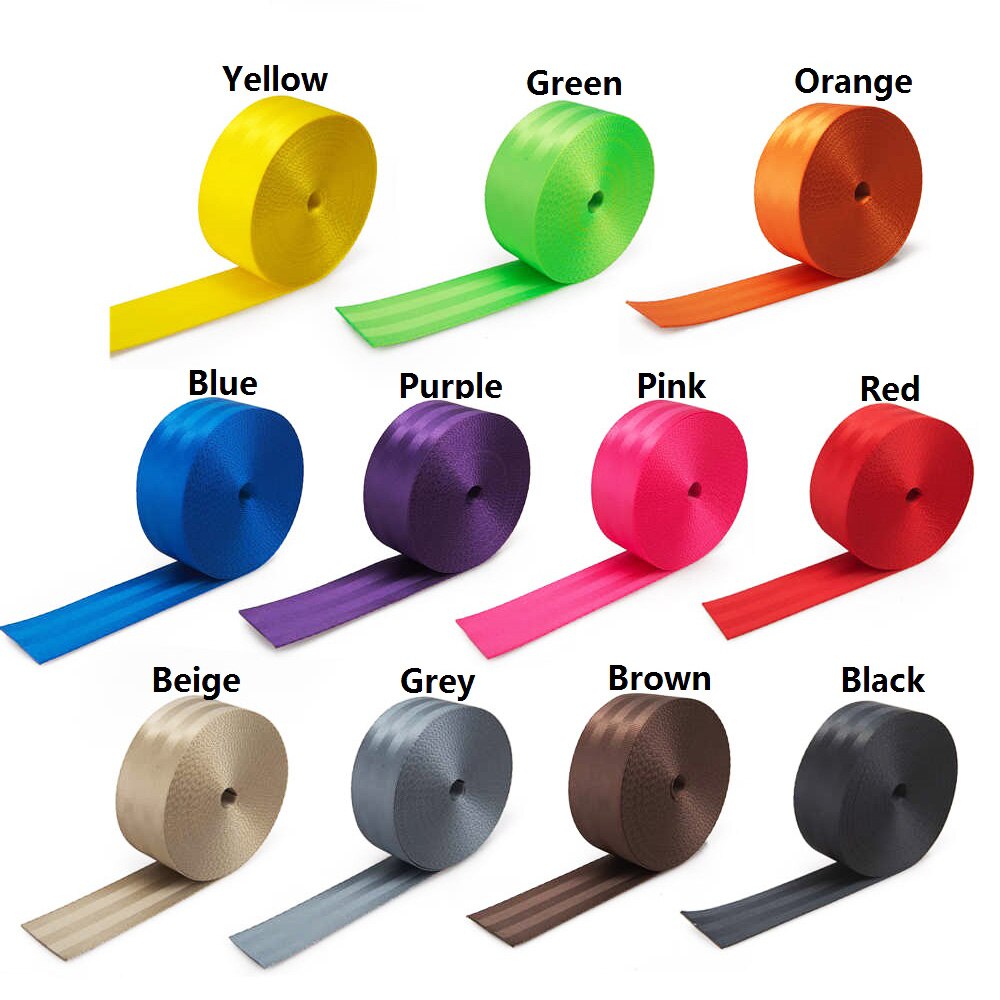 Gekleurde Auto Veiligheidsgordels, Breedte 48 Mm (10 Meter), Autogordel, Gekleurde Seat Belt