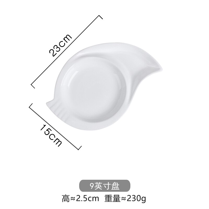 Bone china Dim sum plate lovely ceramic steak plate dumpling snack plate Western plate dish dish tableware salad plate: 23 cm