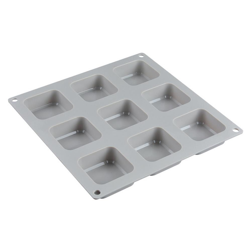Molde de jabón para hacer moldes de silicona DIY 9 herramienta de moldes cuadrados hechos a mano moldes de silicona para jabones artesanales 2