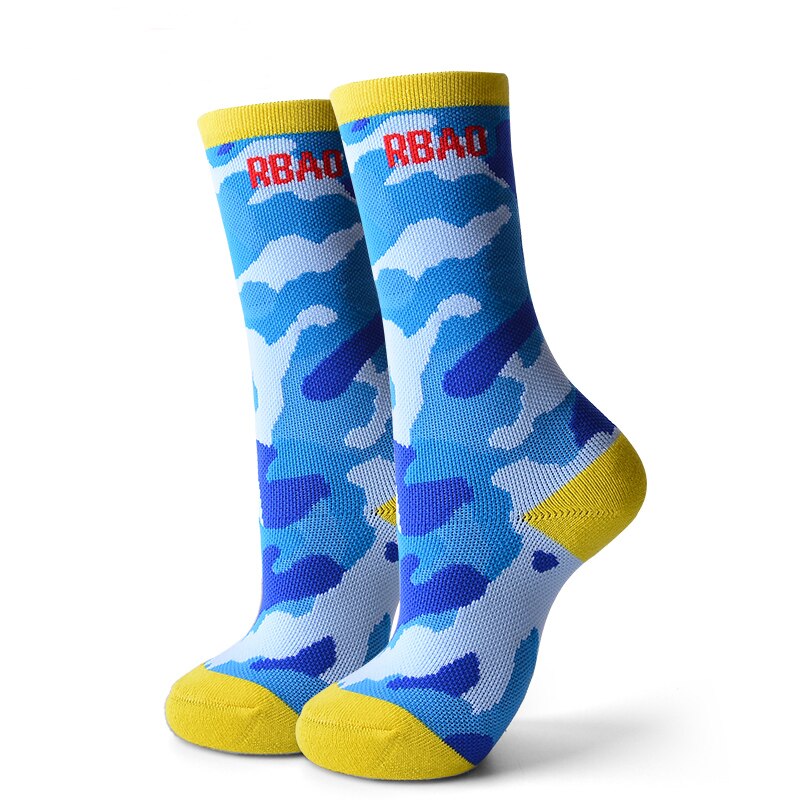 Meias de esqui crianças inverno quente térmica grosso algodão esportes snowboard ciclismo esqui perna aquecedores skate meias meninos meninas: Azul / M(31-34)