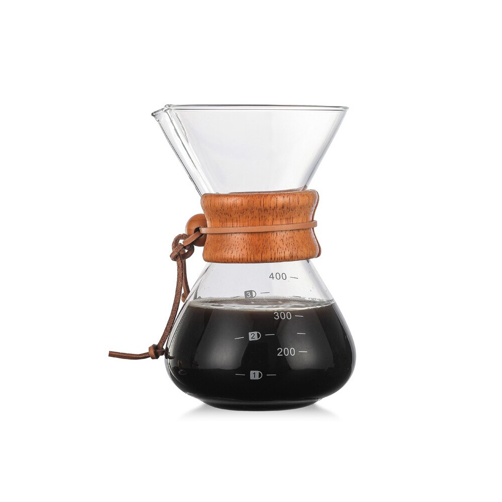 400ml Resistant Glass Coffee Maker Coffee Pot Espresso Coffe Machine With Stainless Steel Filter Pot Kitchen Bar Tools