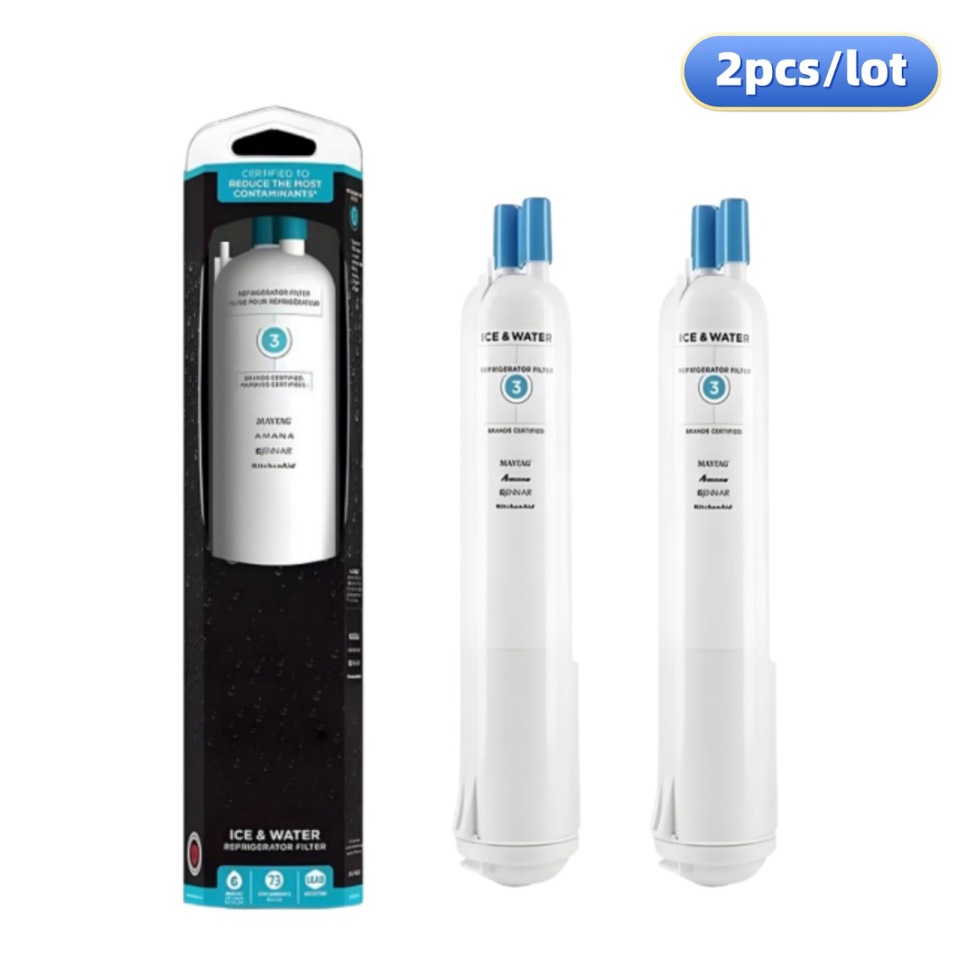 (1-4PCS) Replace EDR3RXD1 Refrigerator Water Filter For Filter3，4396841，4396710，9083，w10121145: WHITE