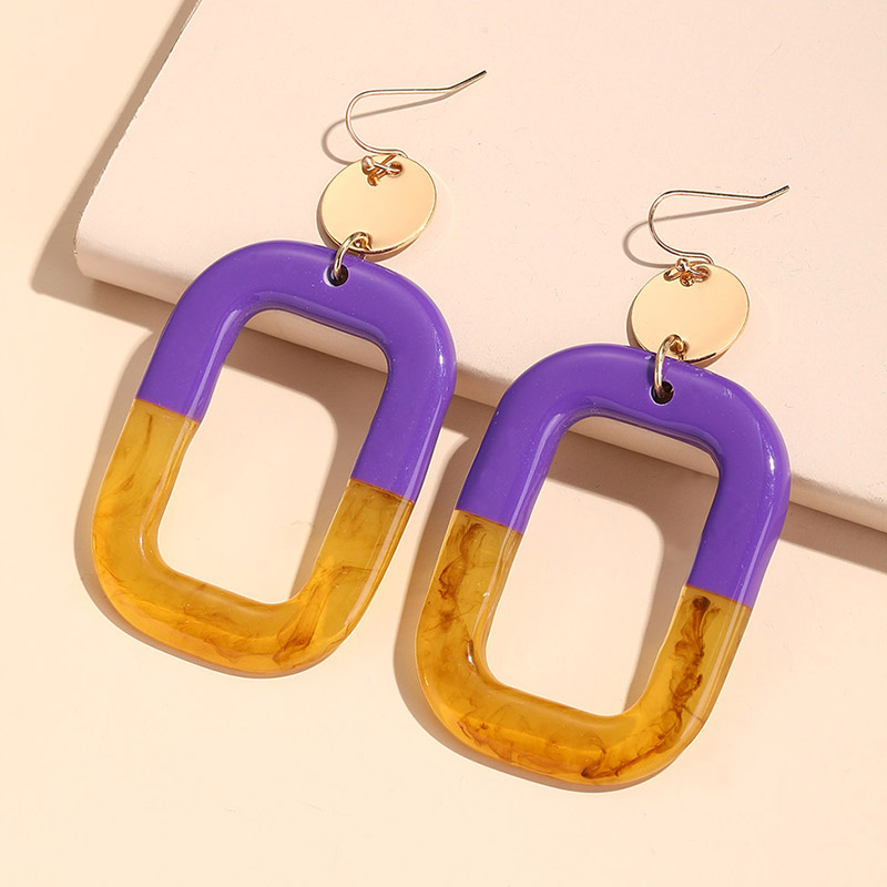 Nueva tendencia, pendientes grandes colgantes para mujer, joyería de , pendientes largos geométricos acrílicos coreanos para mujer, Brincos Retro de verano: PALLADIUM