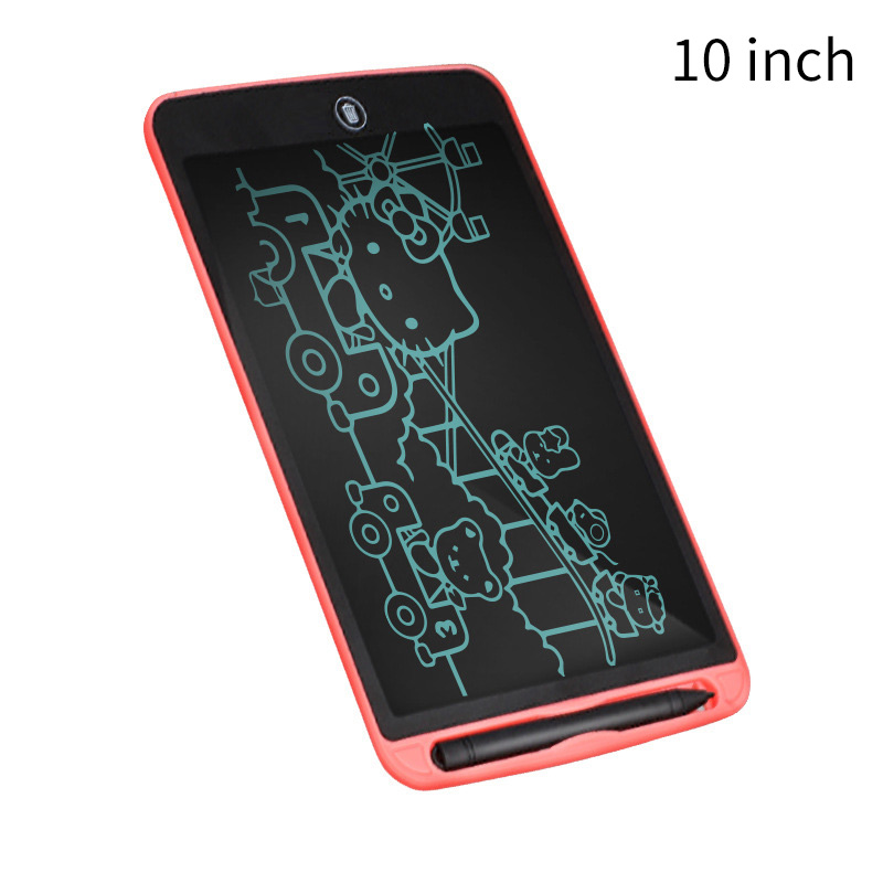 Tableta de escritura Digital portátil ultrafina, tabletas gráficas de dibujo, tableta LCD colorida, tableta electrónica de escritura a mano, bolígrafo de para niños: pink 10 inch