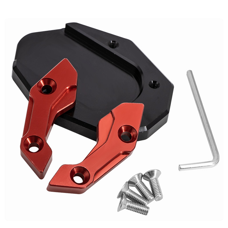 SEAMETAL-cubierta de soporte lateral para motocicleta, soporte de aleación de aluminio para motocicleta, almohadilla Universal para extensión de pie de bicicleta, accesorios de soporte