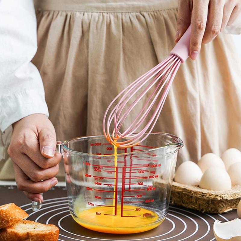 1pc multifunktionella roterande manuell äggvisp mixer mini plast kök äggvisp bakverktyg äggrörare silikon miljövänlig
