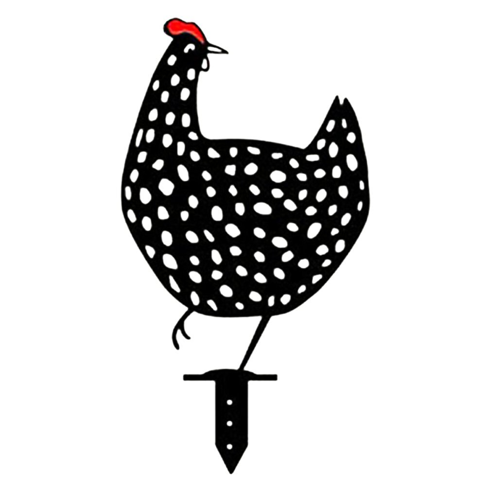 Chicken Yard Art Rooster Metal Animal Stakes Chicken Garden Silhouette Yard Art For Festival Chicken Statue Sculpture