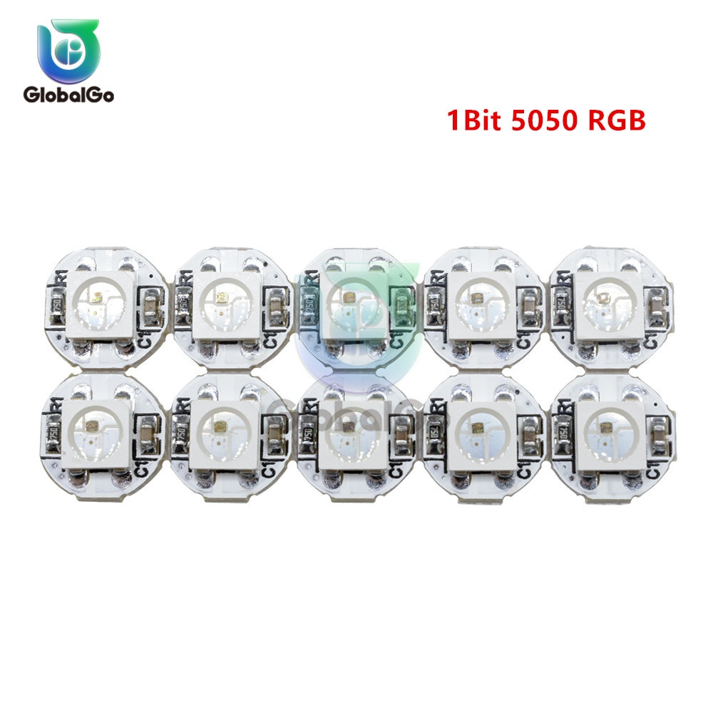 10 stks/partij RGB LED Ring 1 Bit LED WS2812 WS2812B 5050 RGB LED Ring Lamp Licht met Geïntegreerde Drivers Controle LED Lichtbron