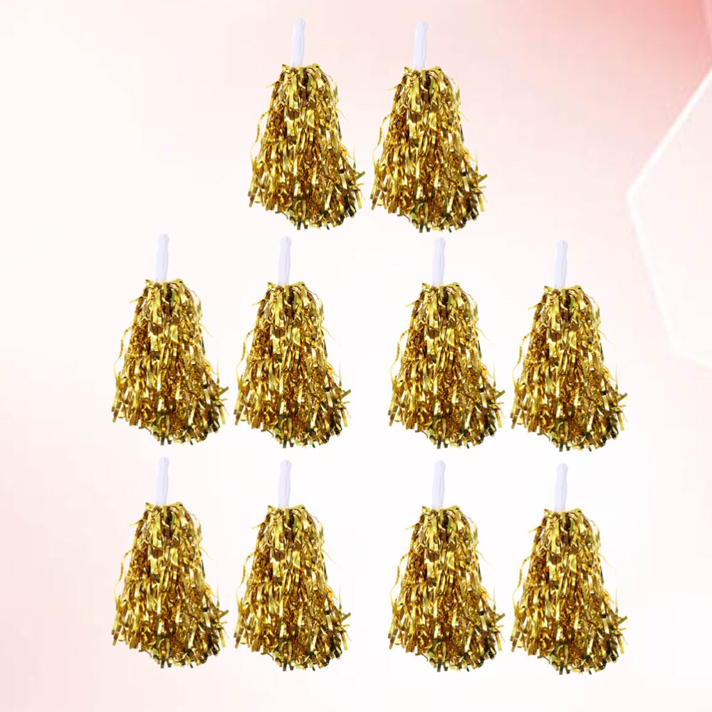 10 Pcs 25G Plastic Juichen Ballen Squad Spirited Fun Cheerleading Kit Cheer Poms Cheerleaders Supples Met Handvat Voor Competitio