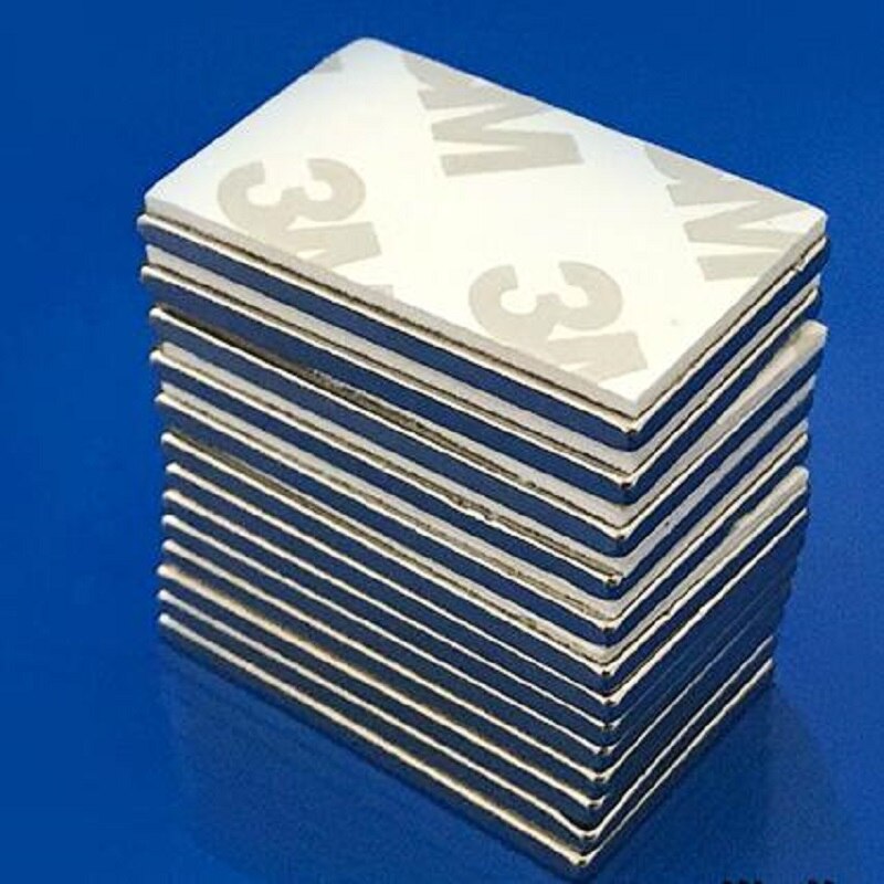 N35 neodym magnet med 3m lim små blok super stærk permanent magnetisk klæbende tape bar mini køleskab magnet