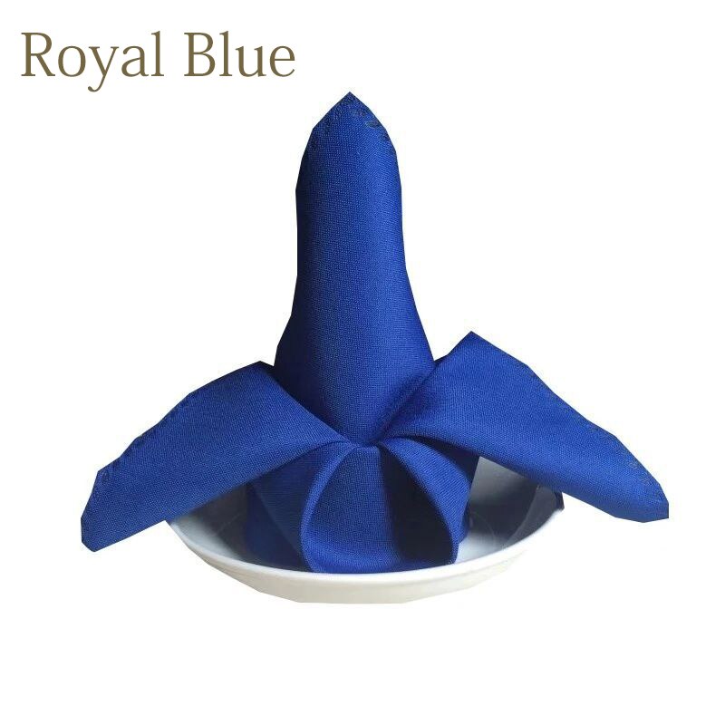 1Pc Cloth Napkin Polyester Table Napkins Restaurant Dinner Wedding Table Napkins Banquet Decor Supplies Party Decoration: Royal Blue